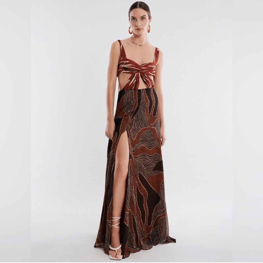 BCGB Reeta Cutout Bodice Gown Maxi Dress